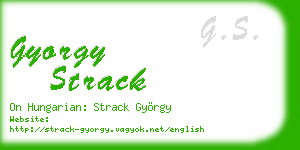 gyorgy strack business card